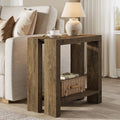Tribesigns 2-Tier Narrow Side Table, Farmhouse Wooden Sofa End Table with Bottom Shelf, Skinny Accent Nightstand for Small Space, Living Room, Bedroom, Easy Assembly (1)
