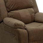 Flash Furniture Charlie Microfiber Kids Recliner with Flip-Up Storage Arms and Safety Recline, Contemporary Reclining Chair for Kids, Supports up to 90 lbs., Brown