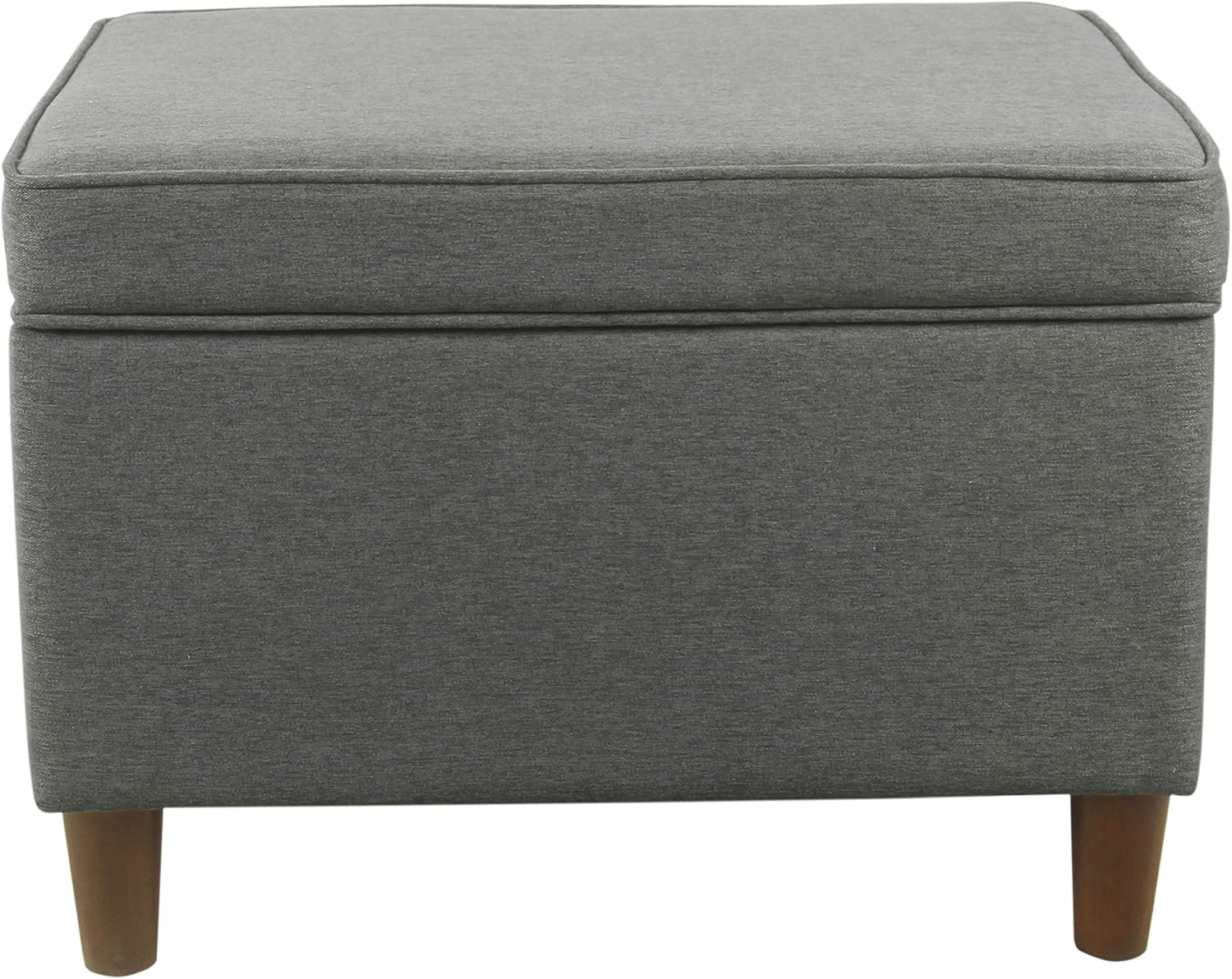 Spatial Order Home Decor | Dinah Collection Modern Storage Ottoman | Ottoman with Storage for Living Room & Bedroom (Cool Light Gray)