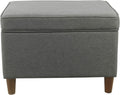 HomePop 24" Storage Ottoman - Gray
