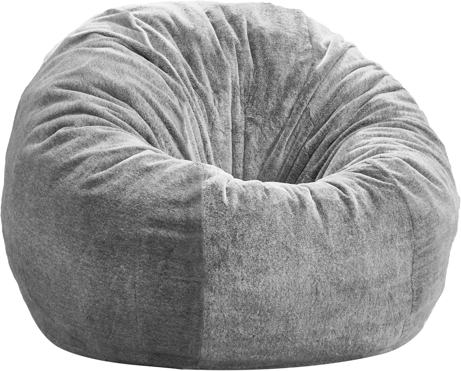 ZurNesfure Bean Bag Chair for Adults, 3FT Giant Bean Bag with Filler & Machine Washable Cover, Fluffy Bean Bag Chairs Oversized Beanbag Lounge Chair for Living Room, Bedroom Dorm (Grey, Medium)