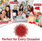Bobobag 1 LB Red Crinkle Cut Paper Shred Filler, Decorative Shredded Paper for Gift Baskets and Box Packaging, Perfect for Weddings, Birthdays, Party Favors, Christmas, Mother's Day & Valentine's Day Gifts
