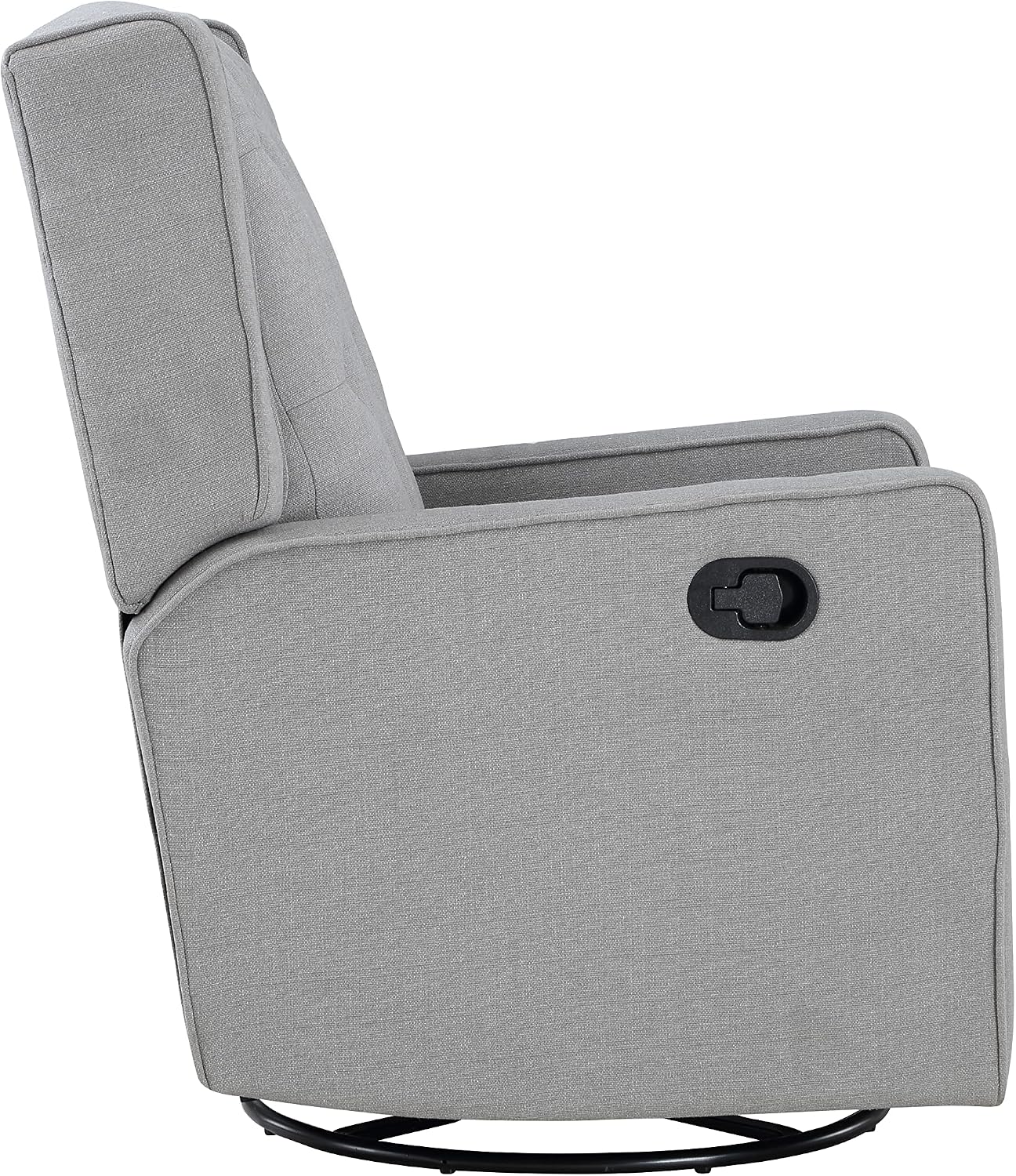 Gliding Swivel Recliner Tufted Pebble Fabric