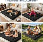 Simple Deluxe 4-Inch Twin Tatami Mattress, Japanese Futon Foldable Mattress with Removable Washable Cover, Portable Floor Bed for Bedroom, Guest Room, Camping, and Everyday Use – Black