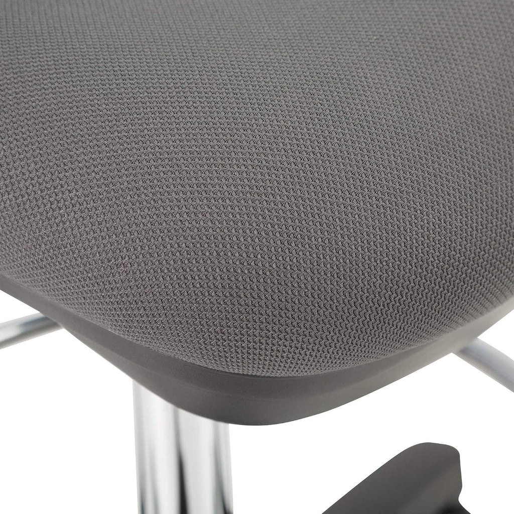 Norwood Commercial Furniture Adjustable-Height Office Mesh Drafting Chair with Chrome Footrest Ring & Optional Arms