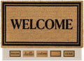 Kelarea Coco Coir Welcome Door Mat with Heavy Duty Backing, 17" x 30" Non-Slip, Easy Clean Mat for Front Door, Entrance, Porch, Indoor/Outdoor
