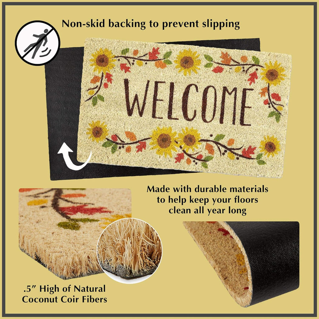 DII Rubber Doormats Collection All Weather, 18x30, Lattice