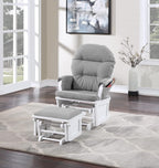 Glider Ottoman White,Oyster