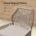 PURPLE LEAF Counter Height Bar Stools Set of 2 Rattan Wicker Outdoor Metal Boho Barstools with Back and Footrest Patio Garden Balcony Pool Bar Chairs