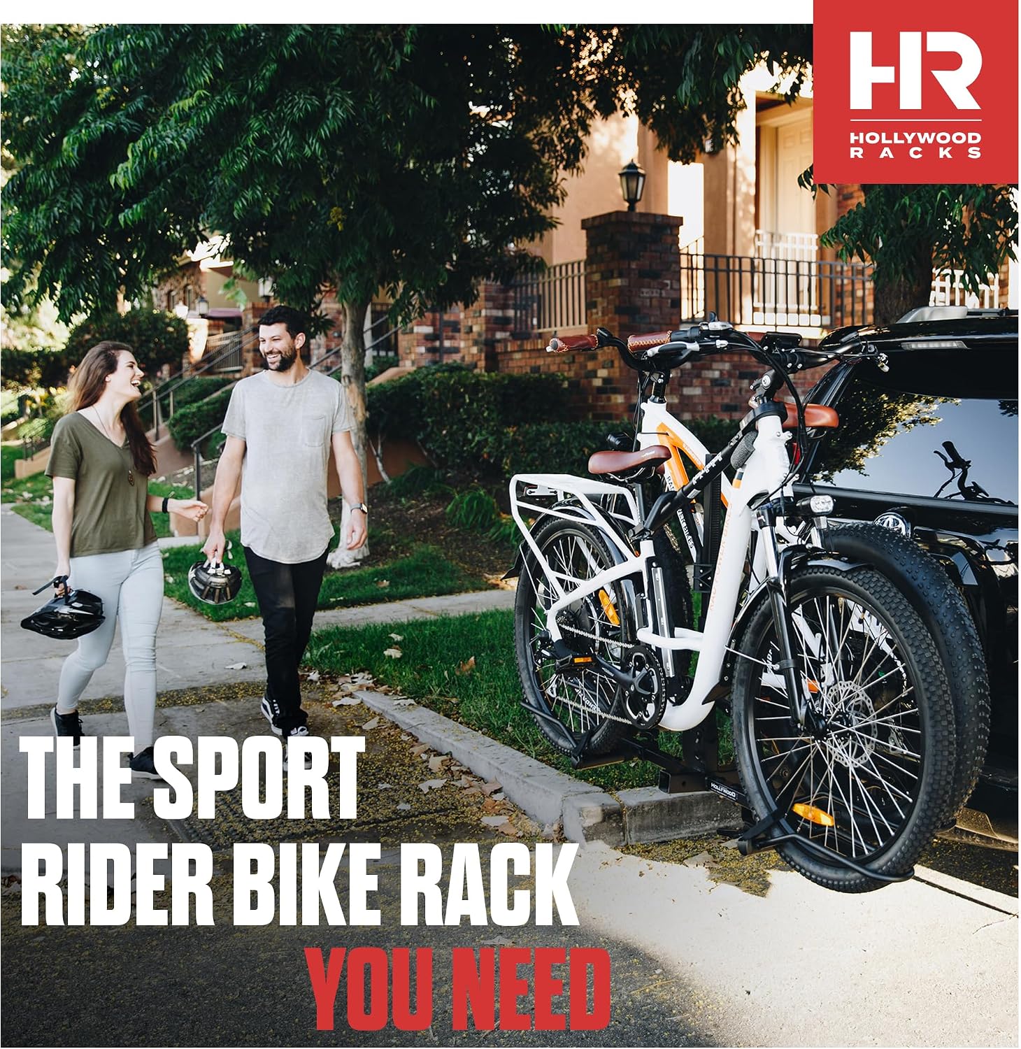 Hollywood Racks Sport Rider 2" Hitch Bike Rack, Carries 2 Bikes up to 80 lbs Each for Standard, Fat Tire and Electric Bicycles - Heavy Duty, Foldable Ebike Rack for Car, Truck, and SUV