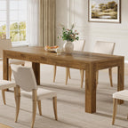Tribesigns Dining Table for 6-8, 78.7-Inch Long Rectangle Kitchen Table, Modern Simple Kitchen Dining Room Furniture, (78.74" L x 27.56" W), Brown