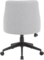 Boss Office Products Boyle Poly-Linen Guest Chair with Casters in Grey
