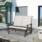Outdoor Double-Seat Glider Bench for Patio and Balcony