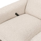 Babyletto Cali Flange Recliner and Swivel Glider in Almond Teddy Loop, Greenguard Gold and CertiPUR-US Certified