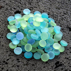 HappyFiller 1 LB Decorative Matted Sea Glass Gems Flat Marbles Gemstones,Weighted Fillers for Flower Vases,Craft Mosaics,Fishbowl Pebbles Stones,Candle Holder,Fountain Beads,Blue Green Mix