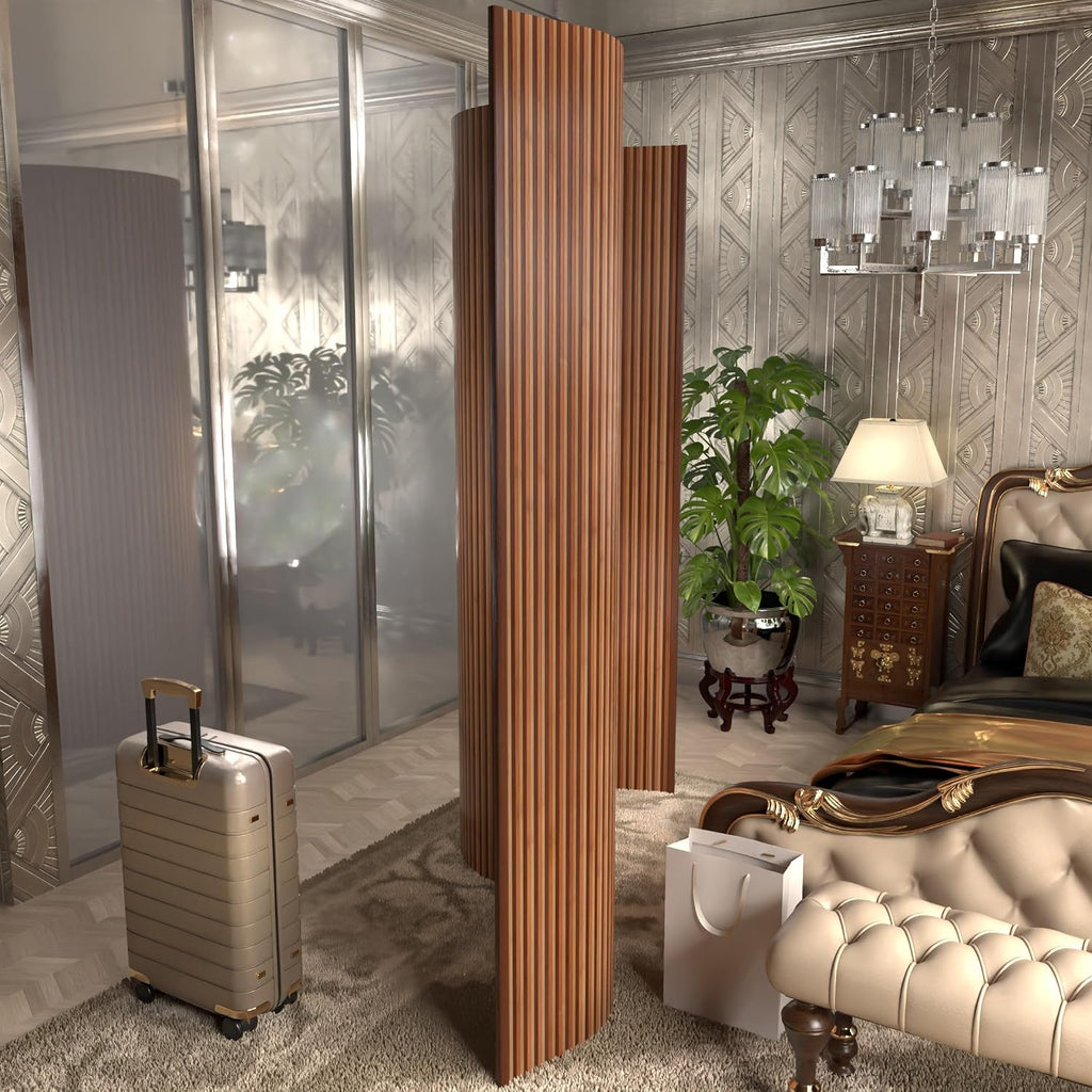 7 ft. Tall Bamboo Wave Screen - Triple Espresso