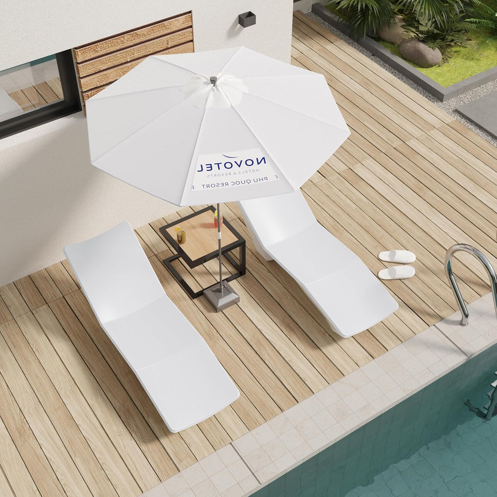 in Pool Lounge Chairs, Pool Lounge Chairs, Use in Pools with Shelves Up to 9 Inches Deep, Weather-Resistant Design,Tanning Chairs for Sun Shelves, Poolside & Beach Lounge for Outdoor Relaxation (4)