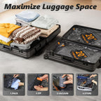 Travel Vacuum Bags with Cordless Electric Pump, 16 Combo Compression Packing Cubes for Clothing Clothes, Luggage Suitcase Organizer, Space Saver Vacation Cruise Travel Essentials