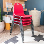 Backyard Discovery 12" Kid's Stacking Chairs-4 Pack-Red