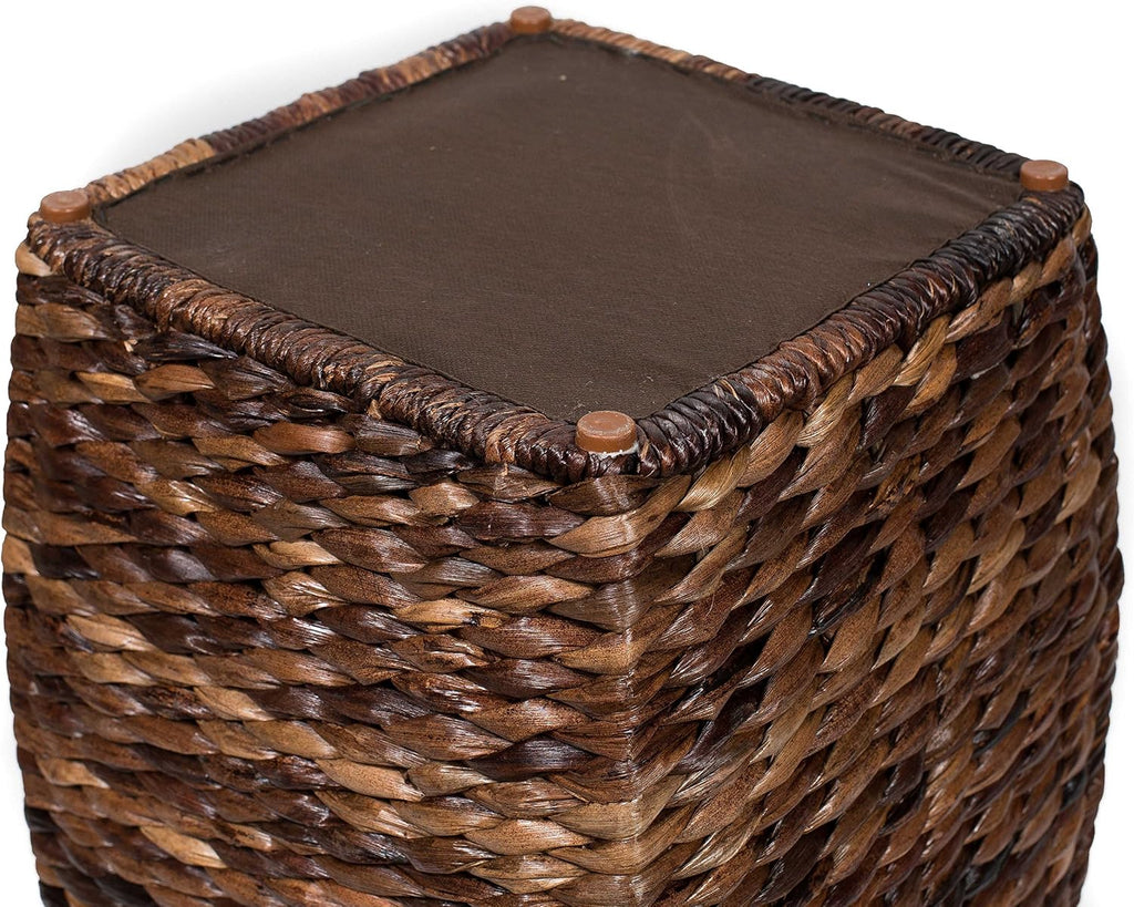 BIRDROCK HOME Seagrass Accent Stool | Made of Hand Woven Seagrass | 21 inch Stool