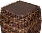 BIRDROCK HOME Seagrass Accent Stool | Made of Hand Woven Seagrass | 21 inch Stool