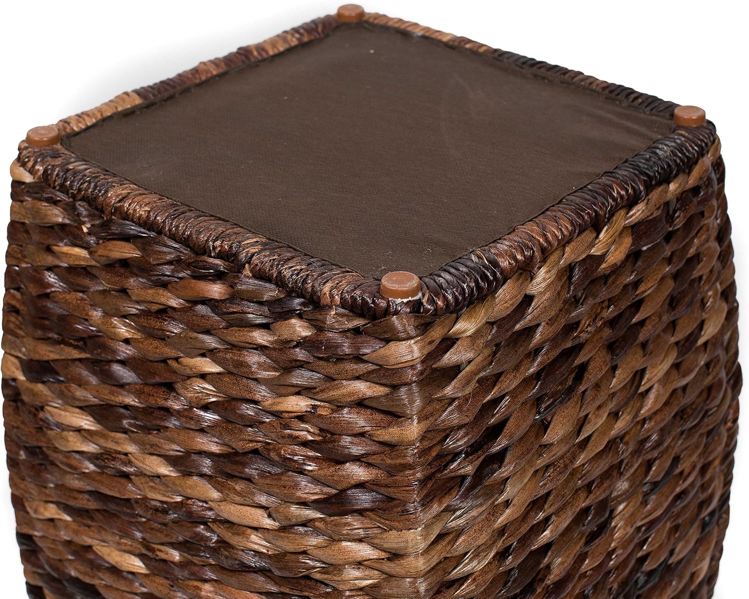 BIRDROCK HOME Seagrass Accent Stool | Made of Hand Woven Seagrass | 21 inch Stool
