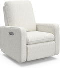 Graco Teddi Power Recliner Swivel Glider, Electronic Power Recline, Oeko-TEX 100 Certified, USB-A & USB-C Charger, Premium Cushioning & Comfort – (Ivory Boucle)