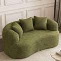 69" Curved Loveseat Sofa for Living Room, Modern Chenille Love Seat Cloud Couch, Luxury Plush Extra Deep Oversized Sofa for Small Spaces, Bedroom, Apartment‌, No Assembly Required, Green