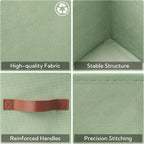 GRANNY SAYS 11 Inch Cube Storage Bins, Collapsible Fabric Storage Cubes with Handle, Closet Baskets for Organization, Storage Cubes for Shelves, Closet, Sage Green, 6-Pack