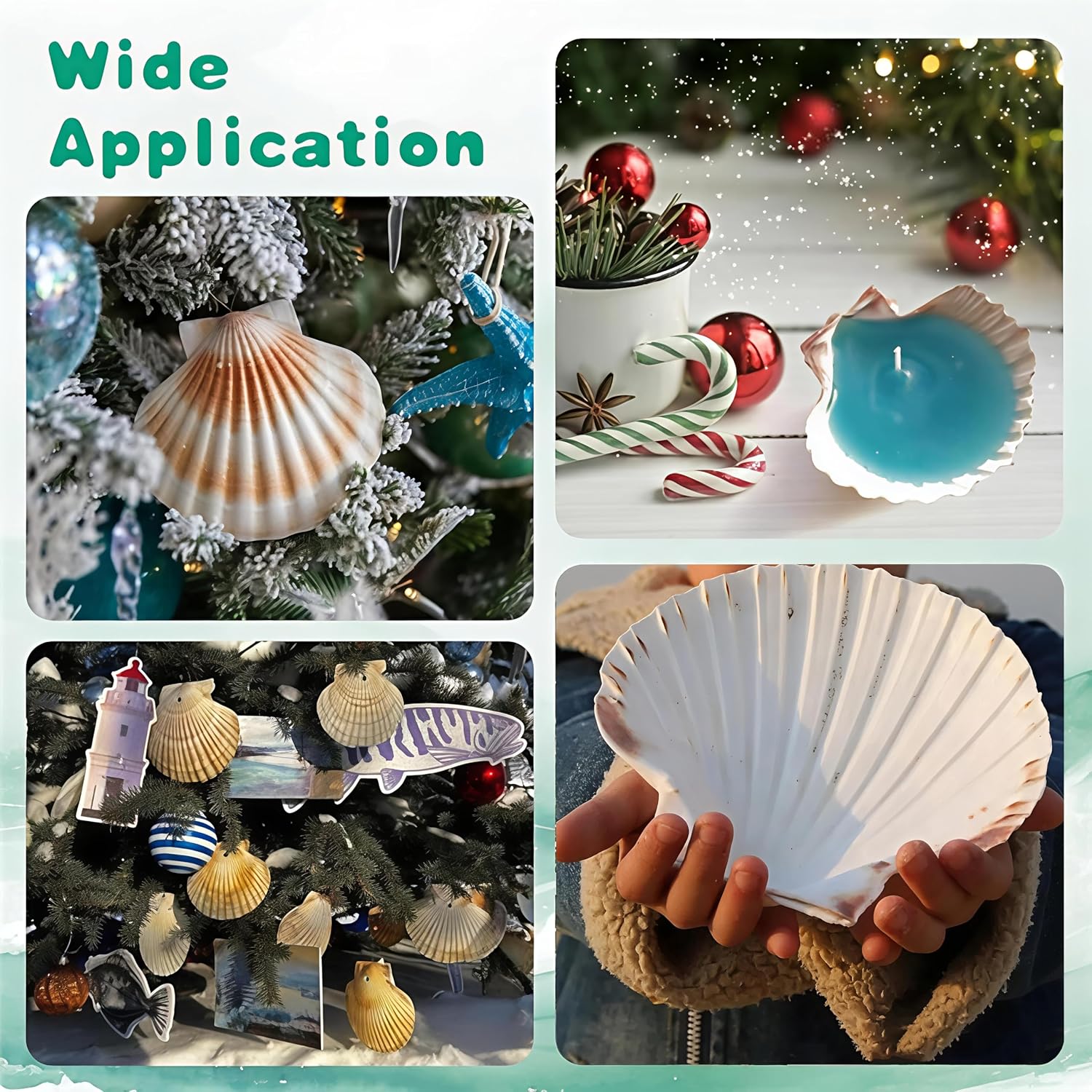 10pcs Sea Shells 4''-4.5'' Large Natural Scallop Shells Pink & Yellow Hawaiian Scallop Shells for Crafts, Seashell Beach Decorations for Home Decor, Beaching Wedding Decoration