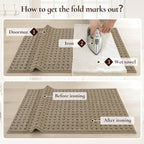 Door Mat Indoor Entrance 32x48, Non-Slip Washable Doormats Entry Way Mats, Dirt Resistant and Absorbent Welcome Mat, Easy Clean Low-Profile Doormat, Front Door, Inside Entrance, Beige