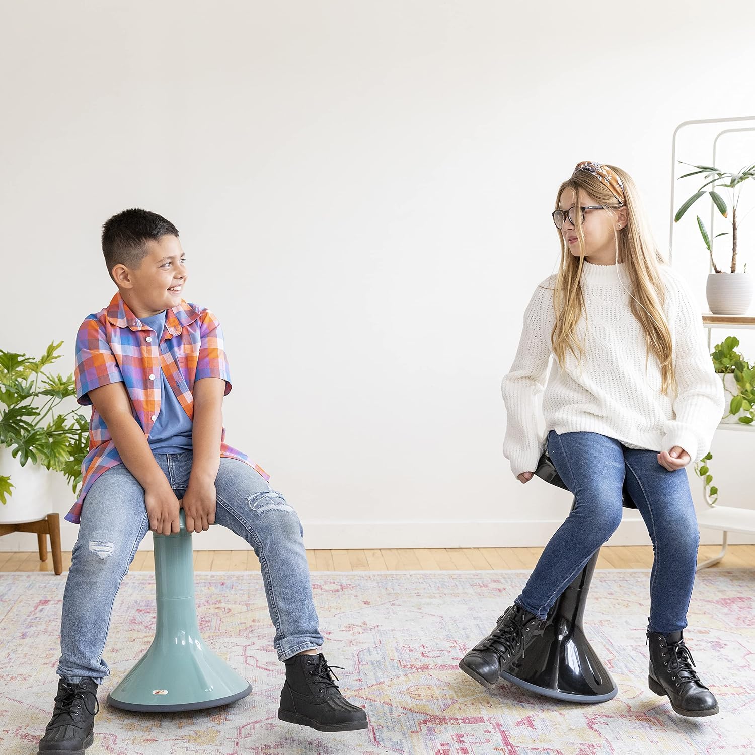 ECR4Kids ACE Active Core Engagement Wobble Stool, 20-Inch Seat Height, Flexible Seating, Black
