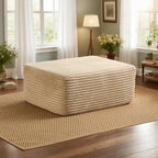 37.1" Ottoman for Couch, Memory Foam Cloud Boneless Sectional Couch for Living Room Foot Stools No Assembly Require (Beige, Ottoman)