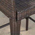 Christopher Knight Home Anaya 45" Wicker Barstools, 4-Pcs Set, Multibrown