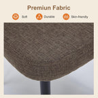 Modern Dining Chairs, Fabric Upholstered Accent Kitchen Chairs with Comfy Padded Seat & Sturdy Metal Legs, Side Farmhouse Chairs for Dining Room, Living Room, Restaurant (Mossy Taupe, Set of 6)