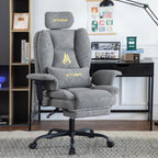 Symino Gaming Chair with Footrest, Up/Down Armrests, Suede Fabric Ergonomic Office Chair, 150° Recline Computer Chair for Desk, Grey