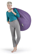 Gouchee Home Easy Collection Contemporary Polyester Upholstered Oversized Bean Bag Chair, Lilac, x-large