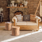 Sorbus Tree Stump Stool, Toy Storage Ottoman 15 Inch Fake tree stumps Log Stool Storage, Artificial Tree Trunk, Perfect Footstool Kids Toy Chest, Rustic Log Cabin Decor Bench, Pedestal, Side End Table