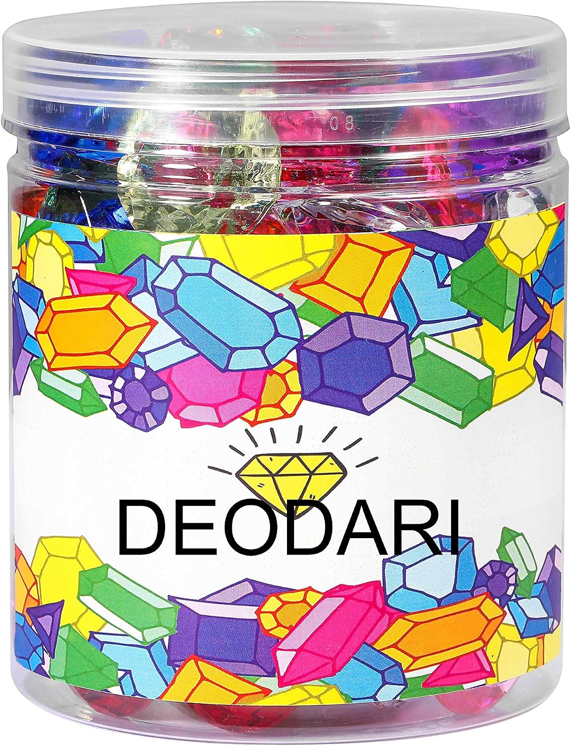 75pcs Multi-Colored Acrylic Gems Plastic Gemstones for Pirate Treasure Party Decoration Table Decorations Vase Filler Fish Tank etc. (Multi Color)