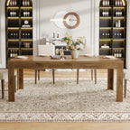 Tribesigns Dining Table for 6-8, 78.7-Inch Long Rectangle Kitchen Table, Modern Simple Kitchen Dining Room Furniture, (78.74" L x 27.56" W), Brown