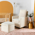 Babyletto Cali Storage Ottoman in Ivory Boucle, Greenguard Gold Certified