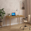 NTC Mingle Desk 47 Inch Modern Design, Rectangular Dinner Table for Dining Room, Living Room Furniture, Effortless Assembly - Teak Look