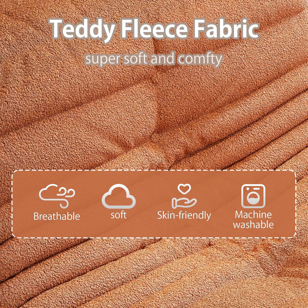 Oversized Bean Bag Chairs for Adults, Giant Beanbag Chair with Memory Foam, Comfy Lounge Chair Lazy Sofa for Apartment, Living Room, Bedroom, Office(Teddy Fabric)