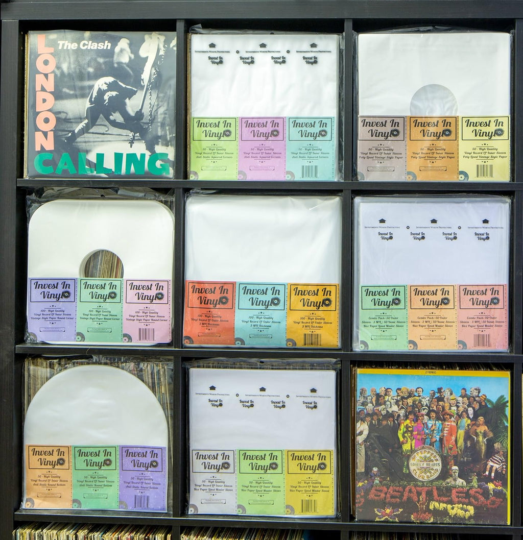 Invest In Vinyl 50 Master Sleeves Rice Paper Anti Static LP Inner Sleeves for Vinyl Records Provide Your LP Collection with The Proper Protection