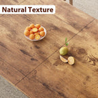 78.7" Industrial Rectangle Dining Table for 6-8 People, Modern Wood Dinner Table, Retro Style Dining Table for Kitchen & Dining Room, Sturdy Metal Frame (Table Only)