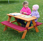 HABAU Childrens Picnic Bench with Padded Pad 89 x 79 x 50 cm Brown