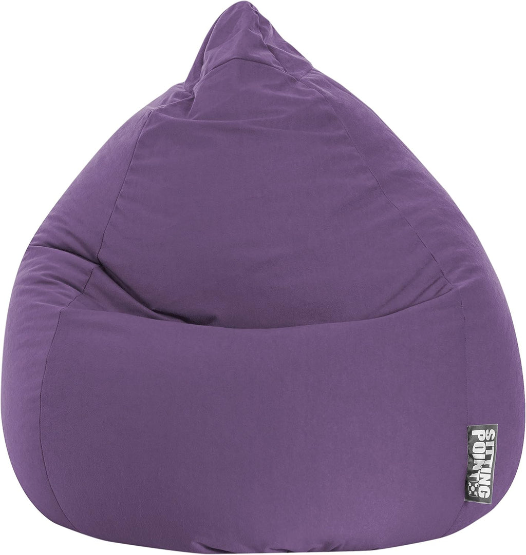 Gouchee Home Easy Collection Contemporary Polyester Upholstered Oversized Bean Bag Chair, Lilac, x-large