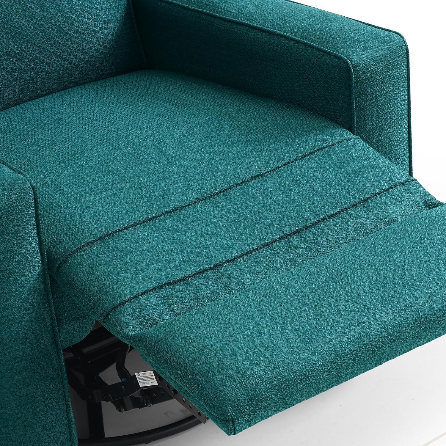 Harkawon Swivel Rocker Recliner Chair, Glider Rocker Recliner, Rocking Chair Nursery, Fabric Chair with High Back, Deep Seat, for Living Room, Bedroom, Green