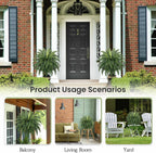 FOREST PRINCE 35" Ferns Artificial Bush Plants Large, 2 Artificial Boston Ferns with 39 Fronds for Outdoors Home Decor