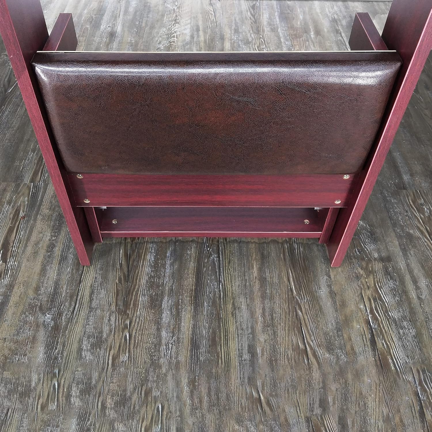 FixtureDisplays 32X20X20" Prayer Bench, Padded Kneeler with Book Shelf, Easy Fold-Away Prayer Table Chair 10104